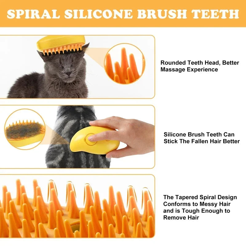 3-in-1 Steam Pet Brush