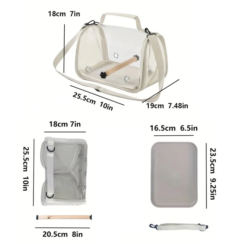 Portable Bird Travel Carrier