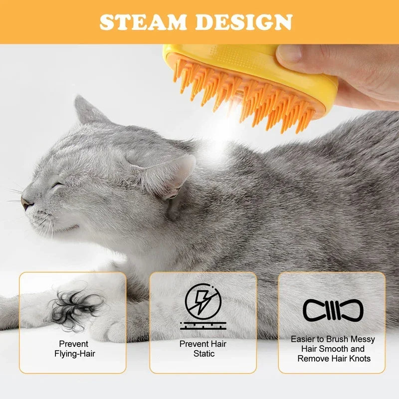 3-in-1 Steam Pet Brush