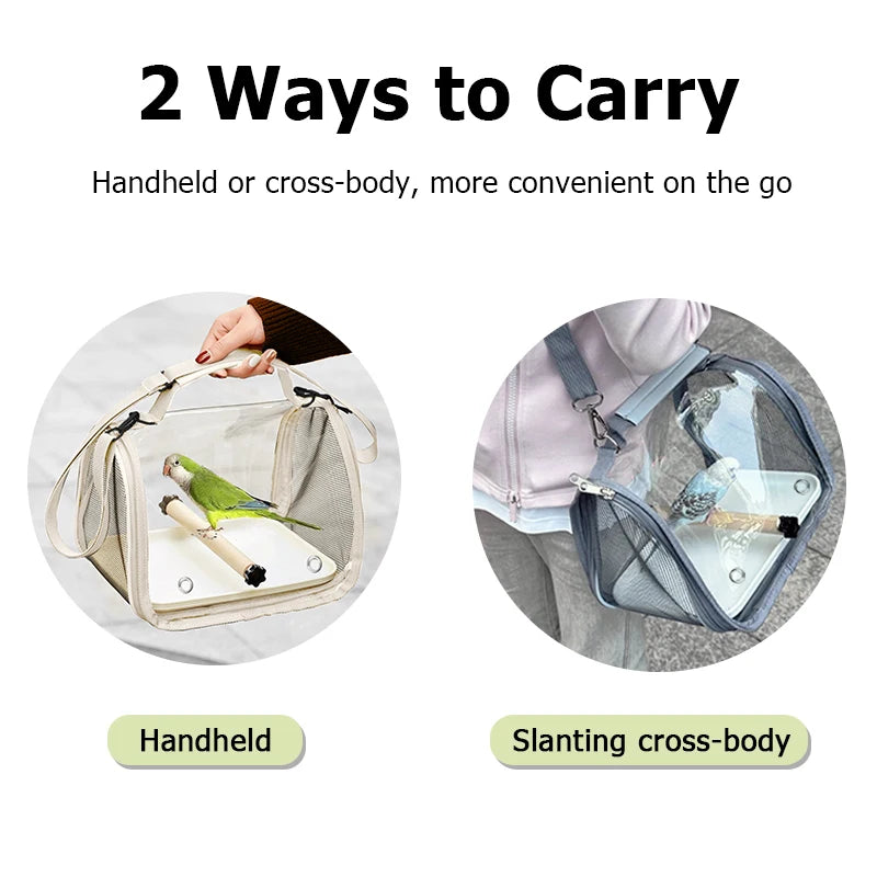 Portable Bird Travel Carrier