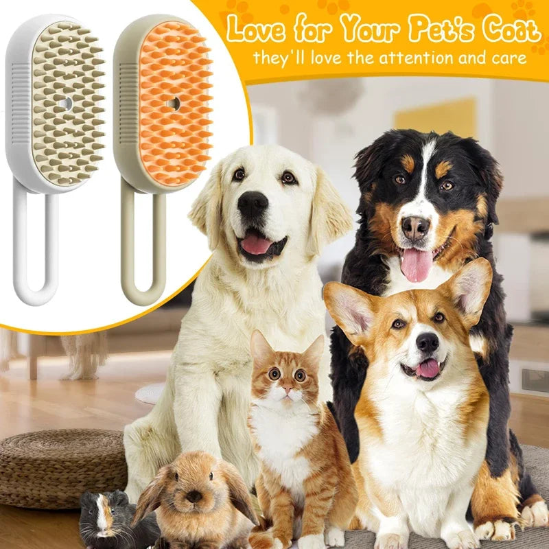 3-in-1 Steam Pet Brush