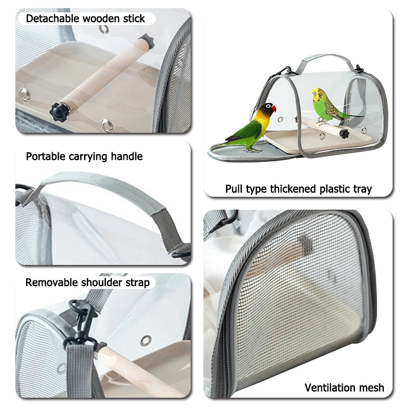 Portable Bird Travel Carrier